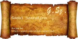Gaebl Szerafina névjegykártya